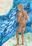 Figure by a river Signed in by Lin Jammet, Screenprint in colours, sold Aug 2020