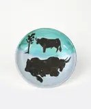 Toros a Madoura Pottery plate by Pablo Picasso, sculpture, sold Aug 2020