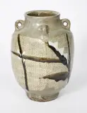 A stoneware footed vase by Shimaoka Tatsuzo, sculpture, sold Aug 2020