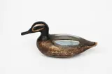 Blue Winged Teal Painted wood bird sculpture incised Blue Winged Teal and by Guy Taplin, sculpture, sold Aug 2020
