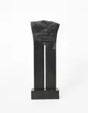 Through the Dark by Ann Christopher, Patinated bronze on slate base stamped AC, sold Aug 2020