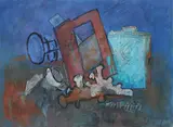 Relics on a beach Signed Pastel and by Marzia Colonna Mrbs, Pastel and gouache, sold Aug 2020