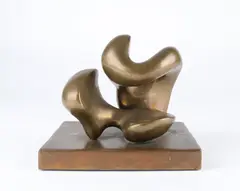 Twisted forms Signed and numbered 20/20 Patinated bronze 18 by Eli Karpel, Patinated bronze, sold Aug 2020