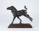 Zebra Signed and numbered 2/9 Bronze by Nicola Toms, Bronze, on wooden base, sold Aug 2020