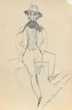 Dance Comic: Monsieur Quenot en Vacances Titled Ink and by Gabriel van Schnell, Ink and wash, sold Aug 2020