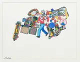 Running Man lithographic study for the Mosaic at Tottenham by Eduardo Paolozzi, print (other), sold Mar 2020