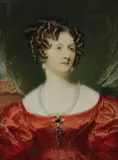 Portrait miniature of a lady wearing a red dress by William Charles Ross, oil, offered Mar 2020