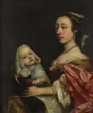 Portrait of a mother by John Greenhill, 1665, Oil on canvas, sold Mar 2020