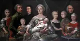 A family portrait by Elias Dollhopf, 1763, oil on canvas, sold Mar 2020