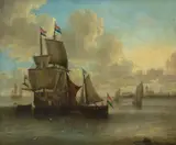 Shipping near Dordrecht Traces of monogram by Gerrit van Battem, Oil on canvas, offered Mar 2020