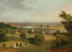 A view of The Queen's House and the Greenwich Hospital from Greenwich by William Havell, Oil on canvas, sold Mar 2020