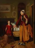Just Too Late Signed and dated 1855 Oil by William Powell Frith, 1855, Oil on canvas, offered Mar 2020