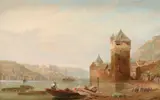 A view of Sankt Gorshausen by George Clarkson Stanfield, Oil on canvas, sold Mar 2020