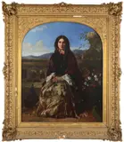 Portrait of Maria Hopton by Edwin Williams, 1851, Oil on canvas, sold Mar 2020