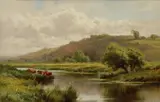 The Silent Stream: On the Ouse at Hemingford Grey by Henry H. Parker, oil on canvas, sold Mar 2020