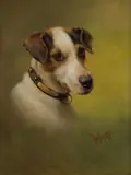 A terrier Signed Oil by Herbert William Weekes, Oil on board, sold Mar 2020