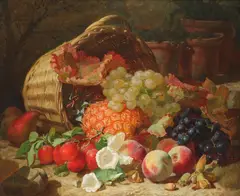 Still life with pineapple by Eloise Harriet Stannard, 1882, Oil on canvas, sold Mar 2020