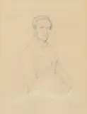 Portrait of a seated gentleman Signed inscribed and dated by Paul Flandrin, Pencil, sold Mar 2020
