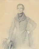 Portrait of a gentleman standing by Thomas Charles Wageman, 1835, Pencil, sold Mar 2020