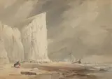 Recovering the wreck Signed and dated 1838 Watercolour and by Edward Duncan, 1838, Watercolour and pencil, heightened with white, sold Mar 2020