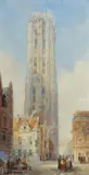 A view of the tower of St by David Roberts, Watercolour, sold Mar 2020