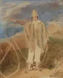 Portrait of William Bollaert in Chilean dress Signed and by Robert T. Stothard, 1830, Watercolour and pencil, sold Mar 2020
