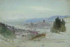 Florence from San Miniato Signed with initials and titled by John MacWhirter, Watercolour, offered Mar 2020