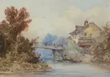 The old homestead Signed Watercolour and by William Callow, Watercolour and pencil, offered Mar 2020