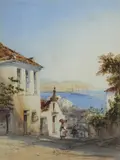 A view of the harbour at Genoa Signed with initials by William Callow, Watercolour, offered Mar 2020