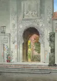 Entrance to the Courts of the Citron Trees by Pilfold Fletcher Watson, Watercolour,gouache and gum arabic, sold Mar 2020