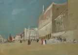 The Doge's Palace Signed with monogram Watercolour heightened by Hercules Brabazon Brabazon, Watercolour heightened with bodycolour, and pencil, sold Mar 2020