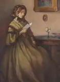 Young woman reading a letter in an interior Signed Watercolour 50 by Lilian Kate Tuke, Watercolour, offered Mar 2020