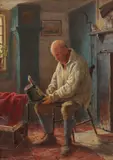 The old volunteer Signed with monogram and dated 1870 by Henry Robert Robertson, 1870, Watercolour, gouache and pencil, sold Mar 2020
