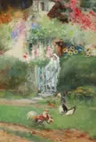 A cottage at Hill Hampton near Warwick Inscribed by David Woodlock, 1915, Watercolour heightened with white, sold Mar 2020