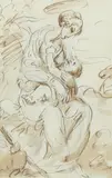 Madonna and child Pen and brown ink by Francesco Appiani, Pen and brown ink, wash and black chalk, offered Mar 2020