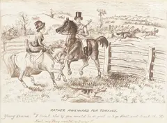 Rather Awkward for Tomkins Inscribed RATHER AWKWARD FOR TOMKINS by John Leech, Pen and ink, sold Mar 2020