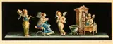 A frieze of Putti driving chariots; and another (a pair) by Vincenzo Bisogno, gouache, sold Nov 2014