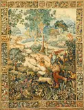 Stag hunting by English School 19th century, watercolour, sold Nov 2014