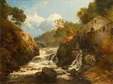 Cleghorn Mill in Ruins, Lanark by Edmund Marriner Gill, oil on board, sold Nov 2014