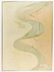 abstract by Eugenia Okoshi, oil on canvas, sold Sep 2022