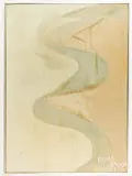 abstract by Eugenia Okoshi, oil on canvas, sold Sep 2022