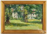 of a country manor by Rachel Carver, oil on board, sold Sep 2022
