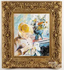 Anais En Couture by Katia Pissarro, oil on canvas, sold Sep 2022