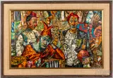 Untitled by George Russin, oil on artist board, offered Jul 2022