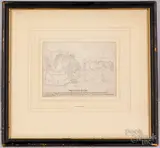 drawing by John Leech, pencil, sold Jul 2022