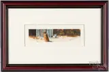 winter landscape by Donald Allen Mosher, watercolor, sold Jul 2022
