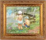 Untitled by Vladimir Goussev, oil on canvas, sold Jul 2022