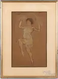 Untitled by Arnold Friedman, pastel and graphite, sold Jul 2022