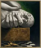Untitled by Jorge Santos, acrylic and pencil on paper painting, sold Aug 2026