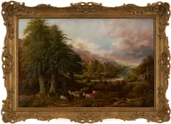 Untitled by Harry Pelling Gill, oil on canvas landscape painting entitled ", sold Aug 2026